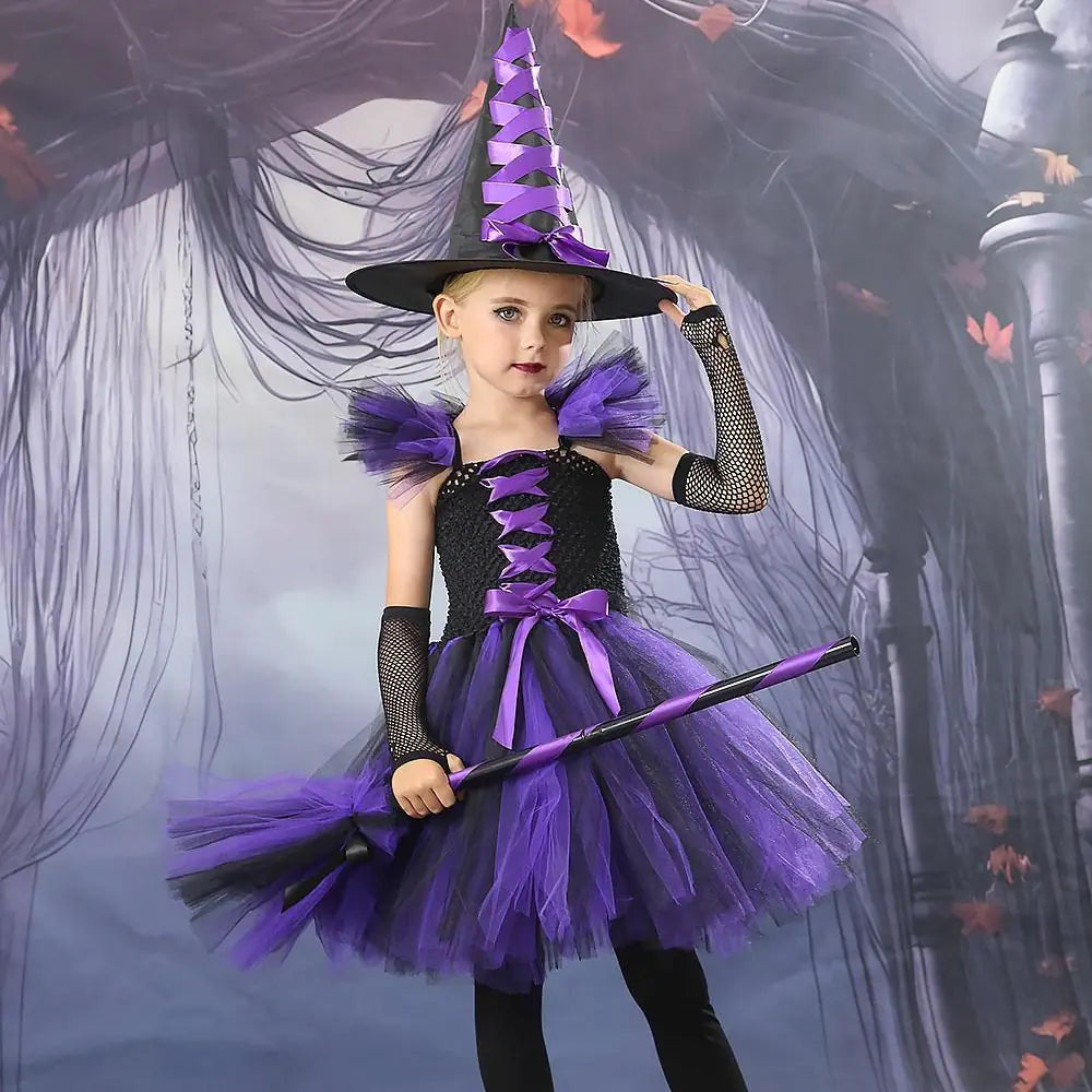 Children's Holiday Party Witch Costume for Cosplay