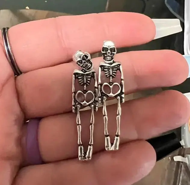 Skeleton Dangle Earrings - Halloween Jewelry