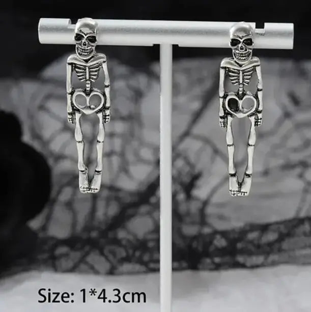 Skeleton Dangle Earrings - Halloween Jewelry