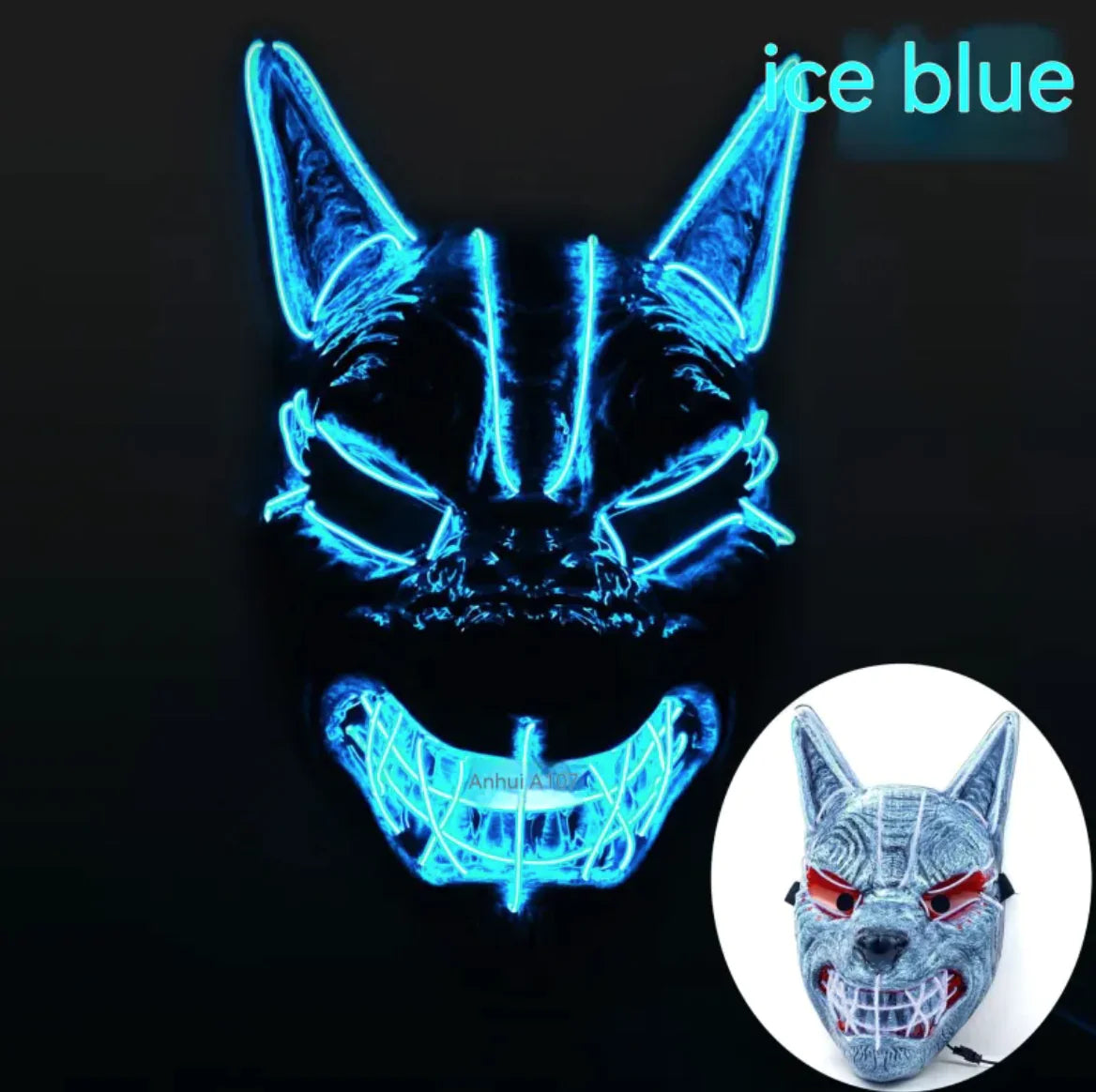LED Luminous Fox Mask Halloween Costume Accessory
