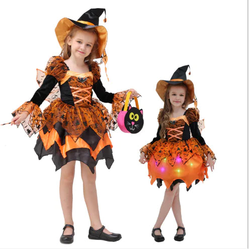 Halloween Witch Princess Costume for Kids