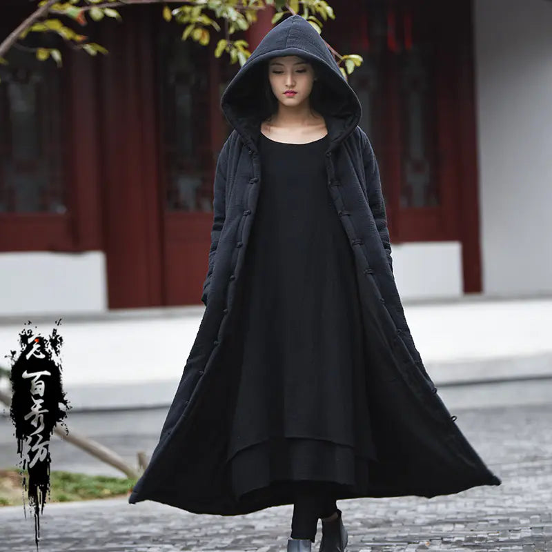 Retro Hooded Witch Robe