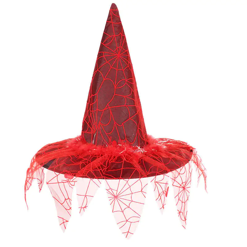 Halloween Witch Hat Mesh Decoration Props