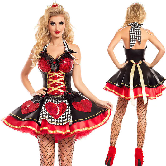 Queen of Hearts Witch Costume for Character Games