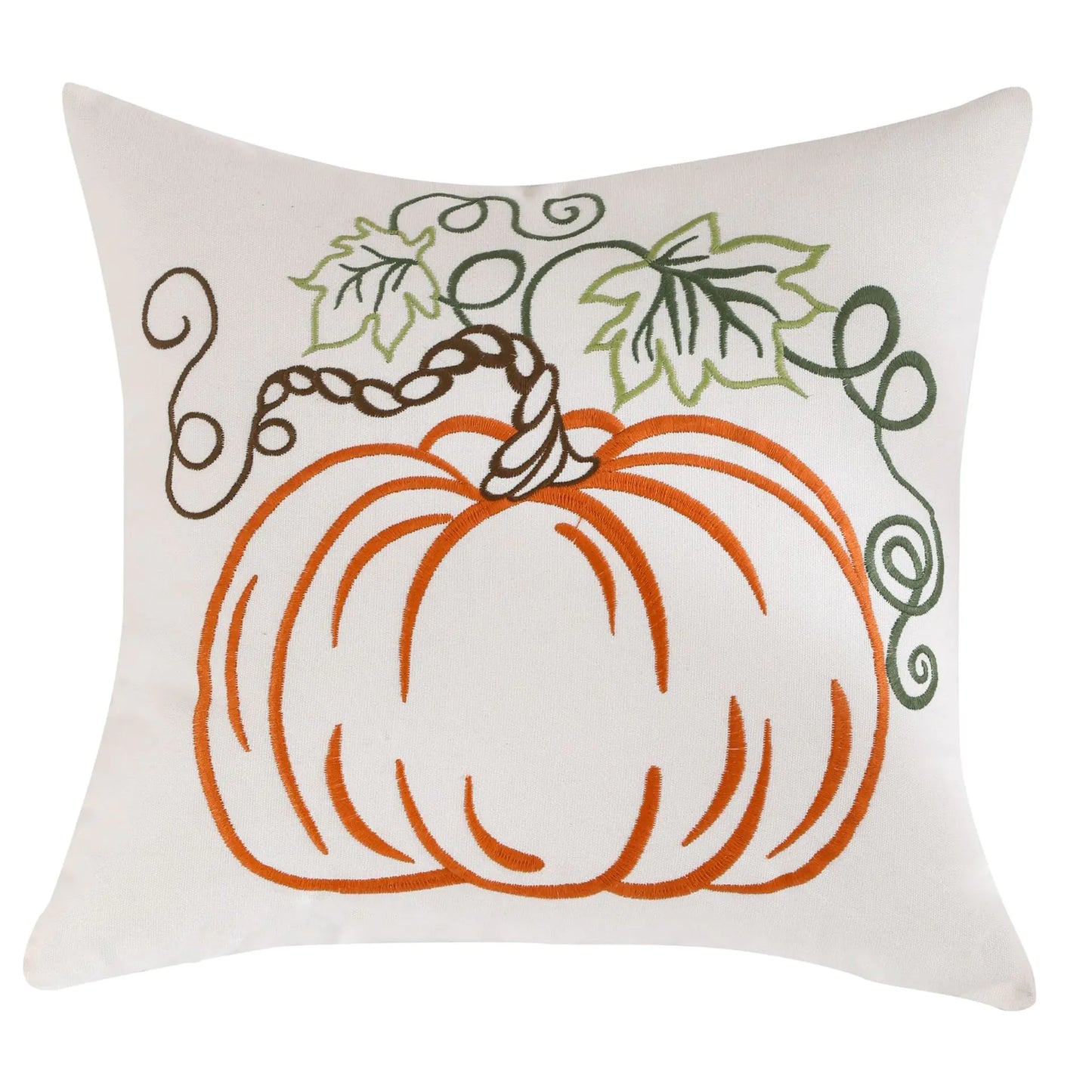 Pumpkin Embroidered Halloween Pillow Cover