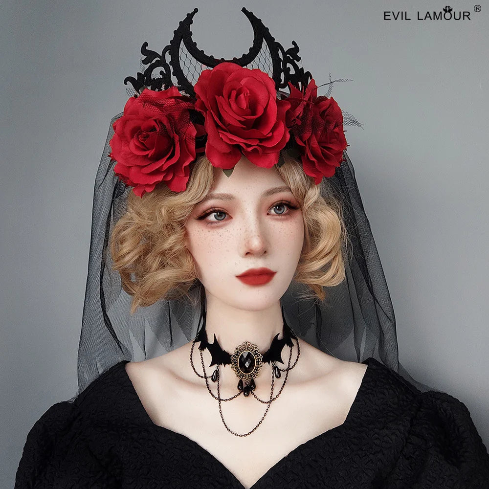 Witch One-Piece Rose Hat for Halloween
