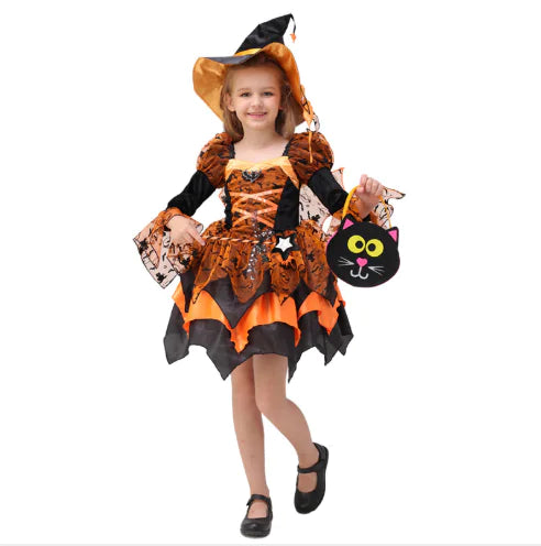 Halloween Witch Princess Costume for Kids