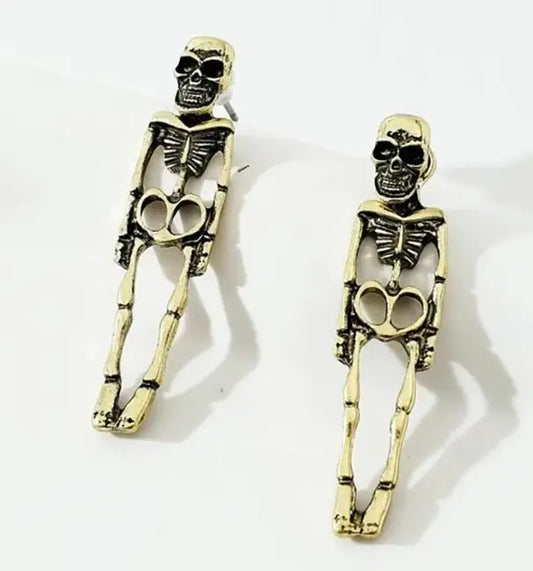 Skeleton Dangle Earrings - Halloween Jewelry
