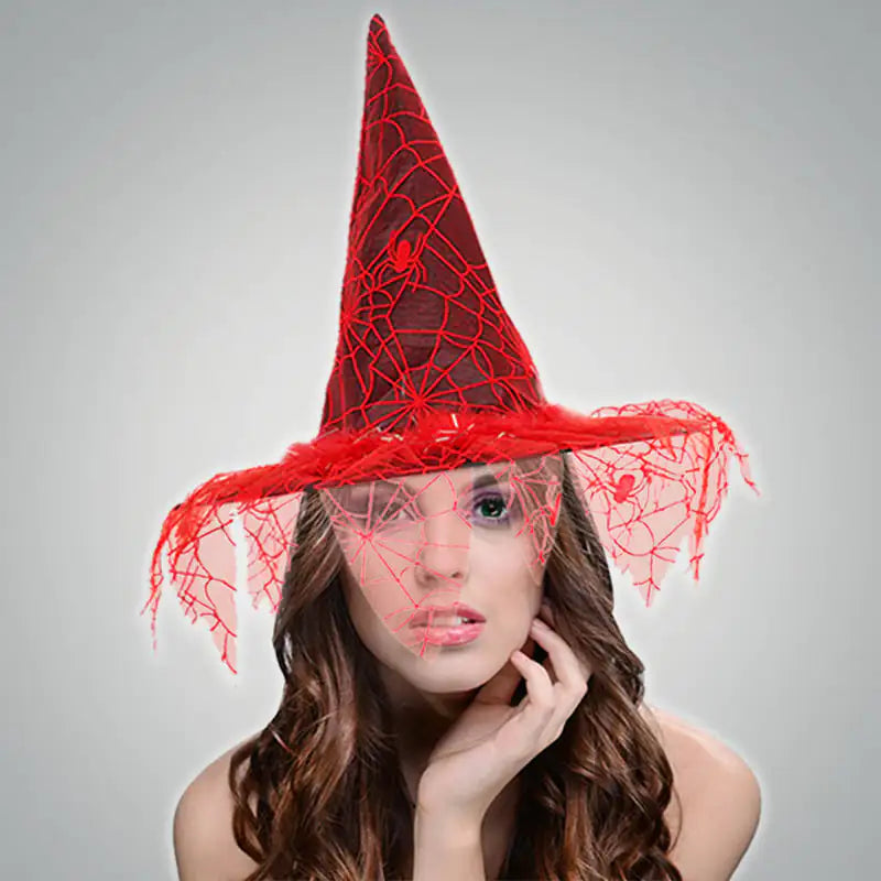 Halloween Witch Hat Mesh Decoration Props