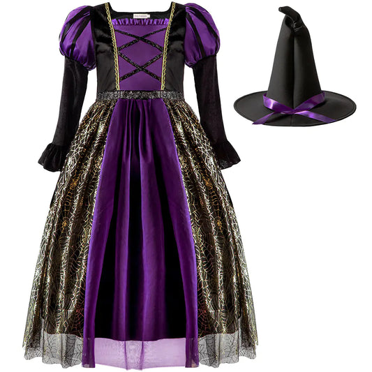Kids' Witch Costume with Skirt for Halloween