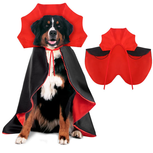 Dog Halloween Costumes Dog Vampire Costume Dog Devil Cloak Costume Dog Halloween Vampire Cloak Cape Halloween Costumes for Small Medium Large Pets (X-Large)