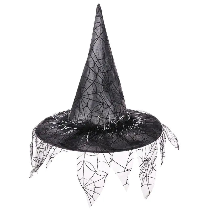 Halloween Witch Hat Mesh Decoration Props