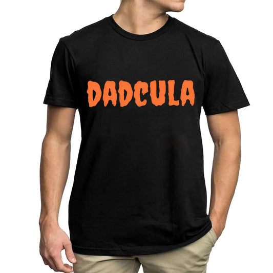 YZMI Dadcula Halloween Shirt Couple Matching Halloween Tshirts Funny Letter Prtined Tee Tops Black 3XL